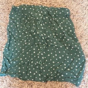 aeropostale green and white skirt